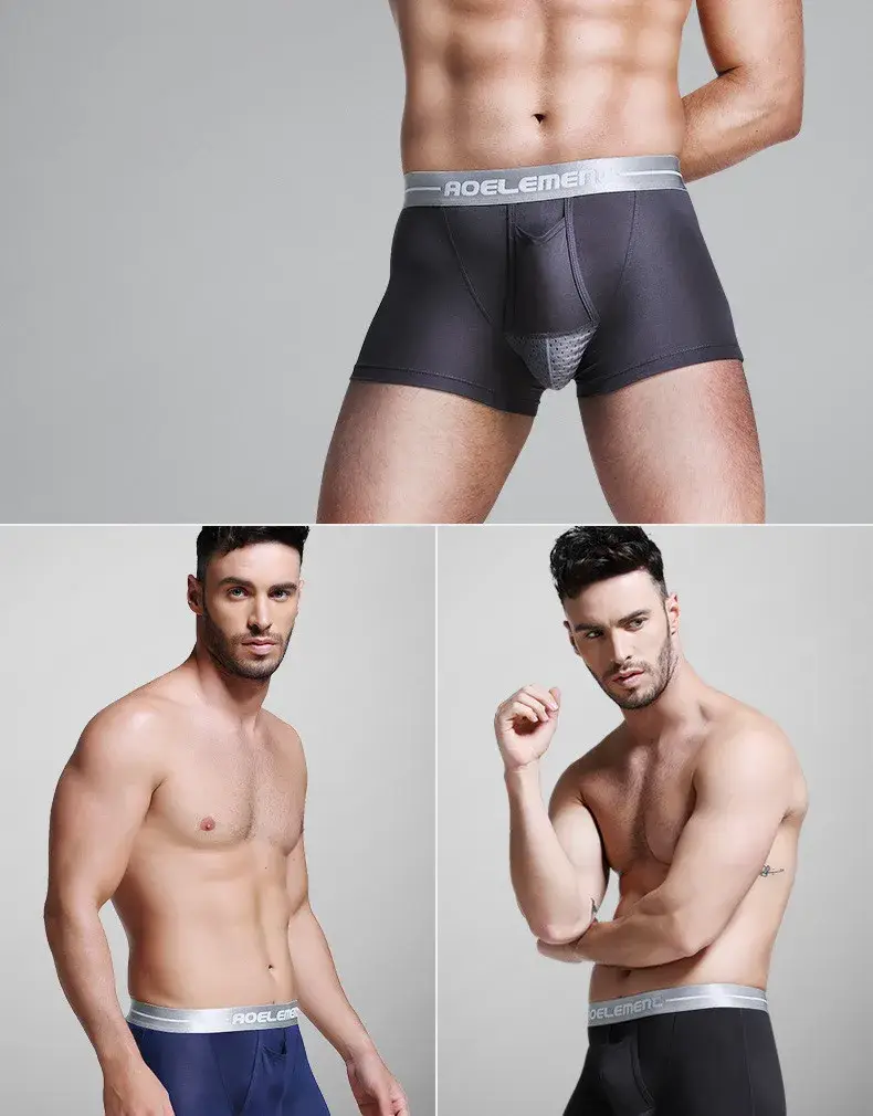 Caleçon homme sous-vêtements Push Up caleçon Modal homme respirant balle séparation pochette culotte Cueca grande taille L-5XL — image 9