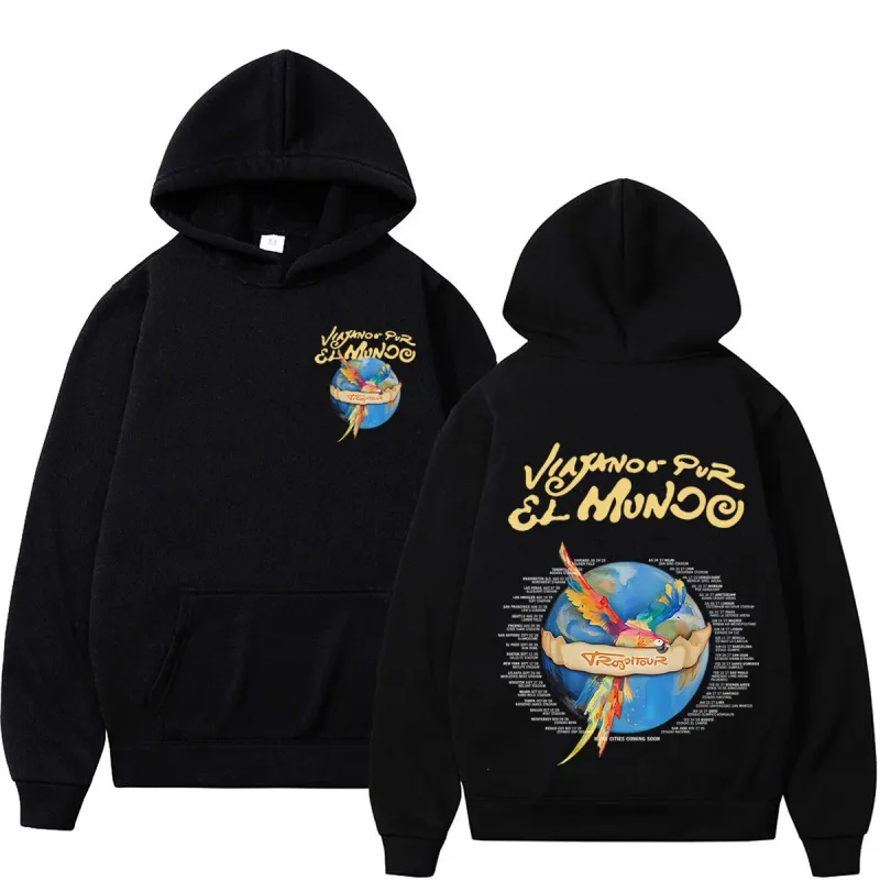 Karol G Viajando Por El Mundo Tropitour 2026 Graphics Hoodie Men Women Fashion Sweatshirts Casual Oversized Pullovers Fan Gifts — image 1