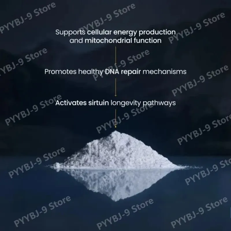 NMN Powder 100g Nicotinamide Mononucleotide 500mg Per Serving Fast Dissolving Formula High Purity Vegan Friendly Supplement
