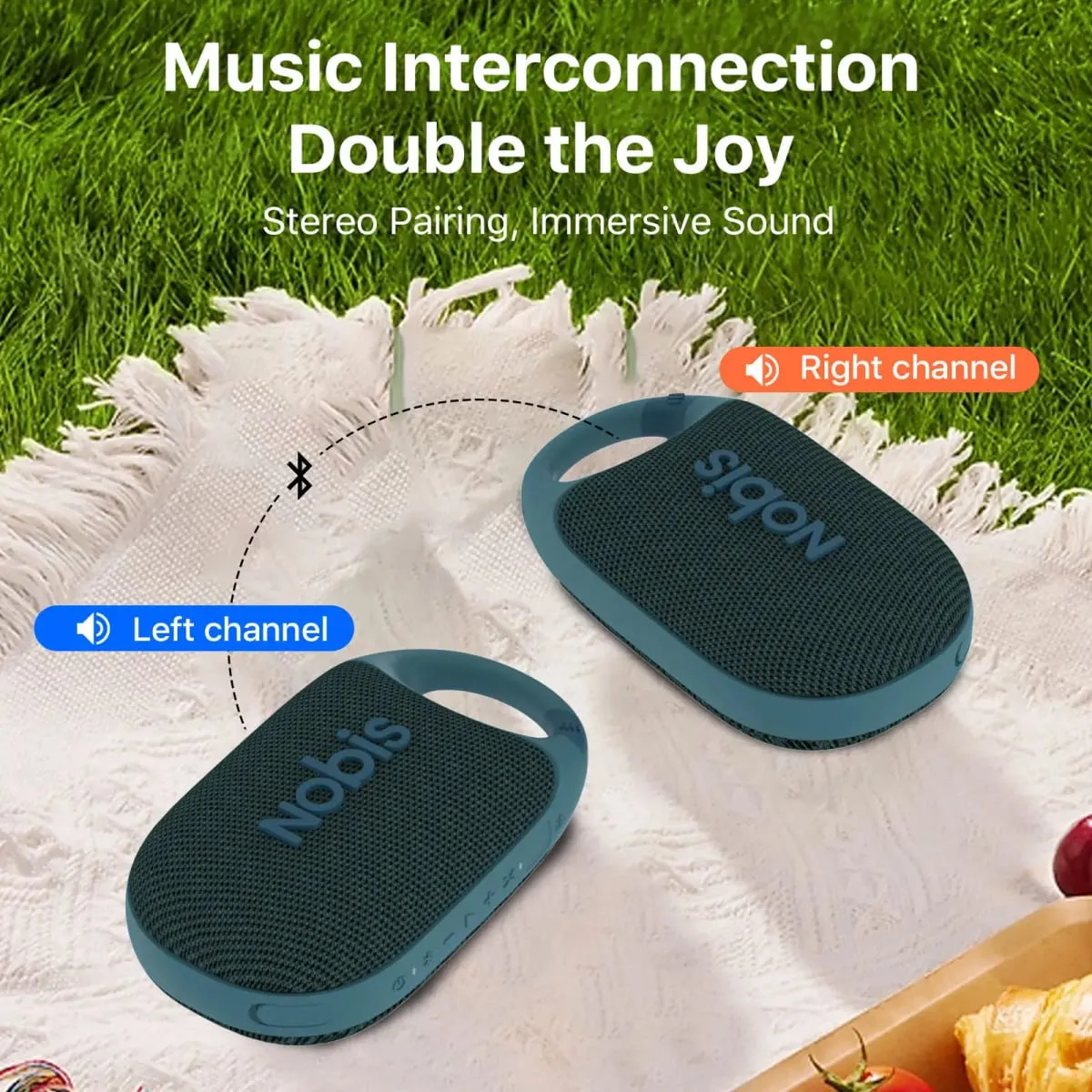 Portable Bluetooth Speaker with App Clip N1 Speaker Beat Mode Up to 24H Playtime IP68 Waterproof BT 5.3 HD Sound Stereo Pairing Custom EQ Perfect for Outdoor Home and Adventure — image 4