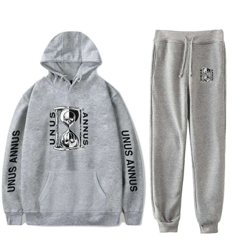 Popular Comfortable Unus Annus Print Sweatshirt Sweatpants Suit Hoodies+ Trousers Suit Boys/Girls 2 Piece Set Clothes — image 3