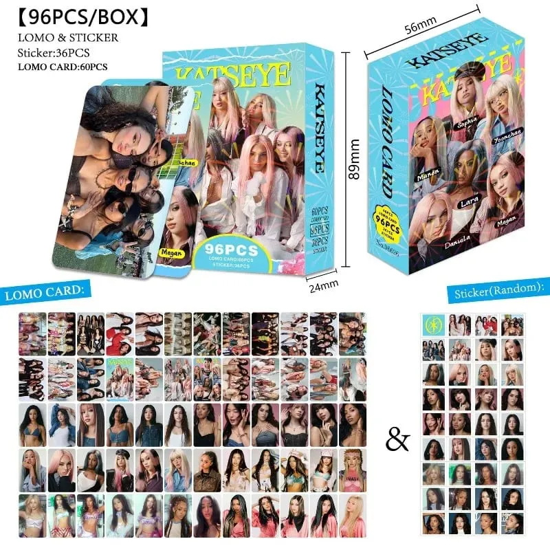 sell well96 katseye peripheral small cards star support photo cards double-sided color printing LOMO cards gift cards — image 2