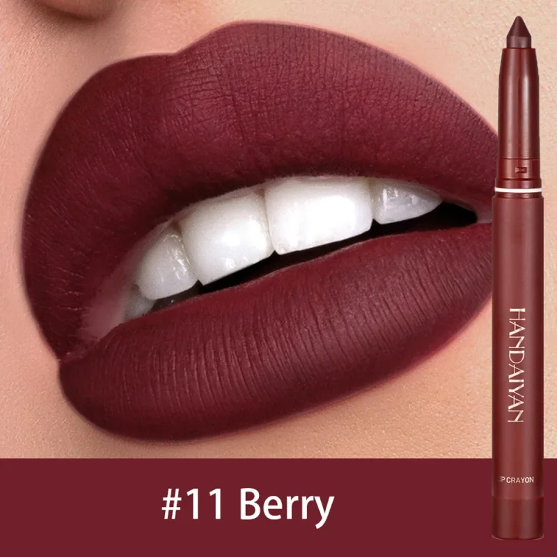 Rossetto opaco rosso ciliegia impermeabile Matita labbra sexy Matita rimpolpante Matita labbra rosa nudo naturale Contorno labbra Trucco contorno