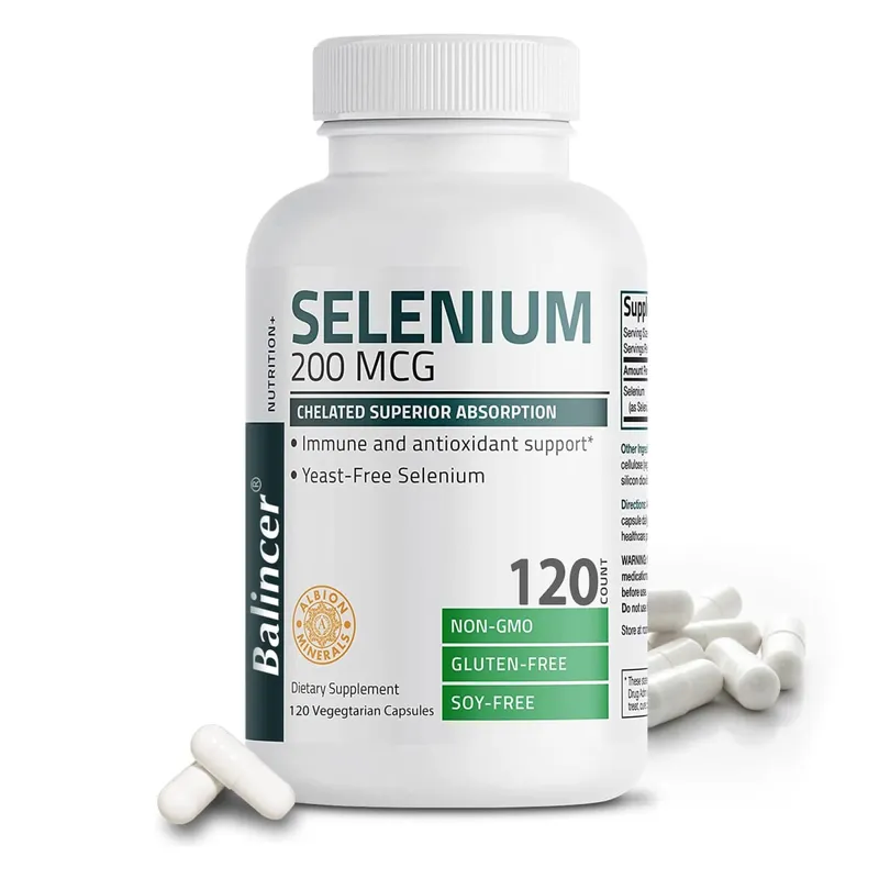 Selenium Capsules 200MCG - Antioxidant Support Boosts Immune System Boosts Energy Levels Thyroid Support NON-GMO