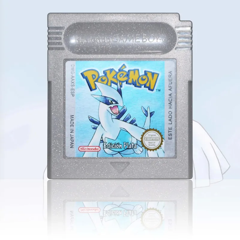 GBA/GBC ESP Version Pokemon Esmeralda/Rojo Fuego/Plata/Cristal Game Cartridge Video Game Console Card High Quality with Battery