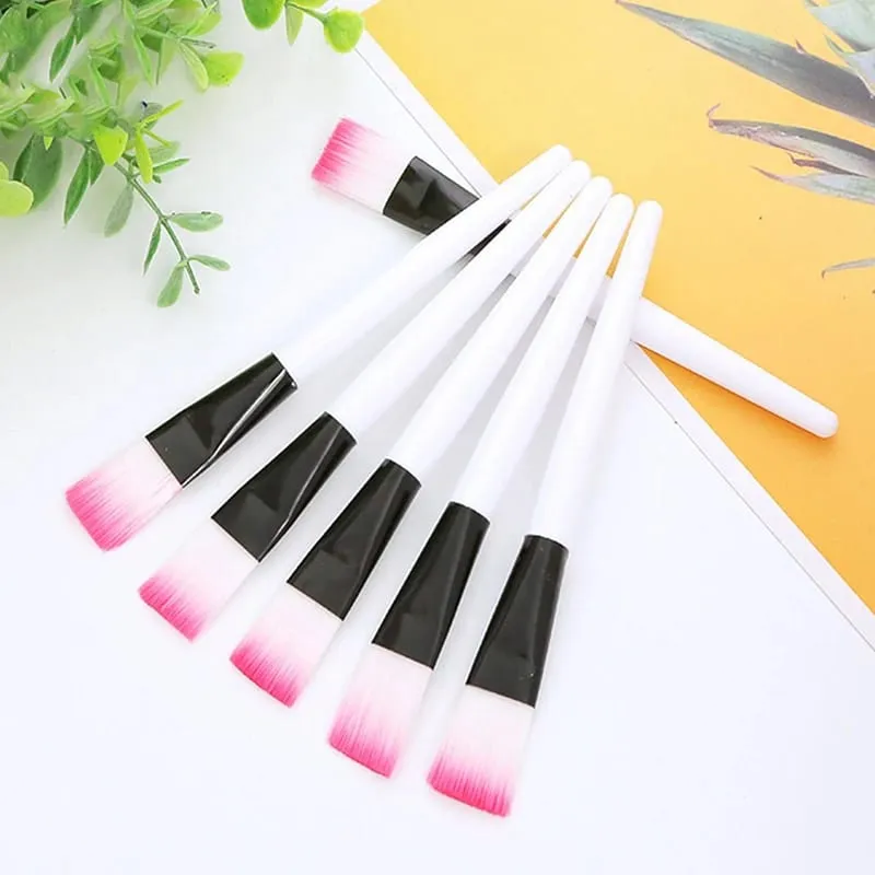10Pcs Facial Mask Brush Makeup Brushes Eyes Face Skin Care Masks Applicator Cosmetics Mask Brush Tools Pink Handle. — image 5