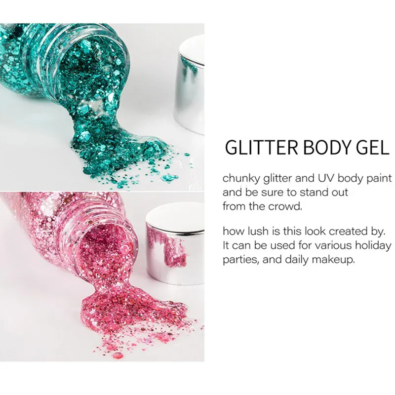 Eye Glitter Body Face Glitter Gel Art Waterproof High Gloss Shine Glitter Multifunctional Makeup Painting Brighten Stage Makeup