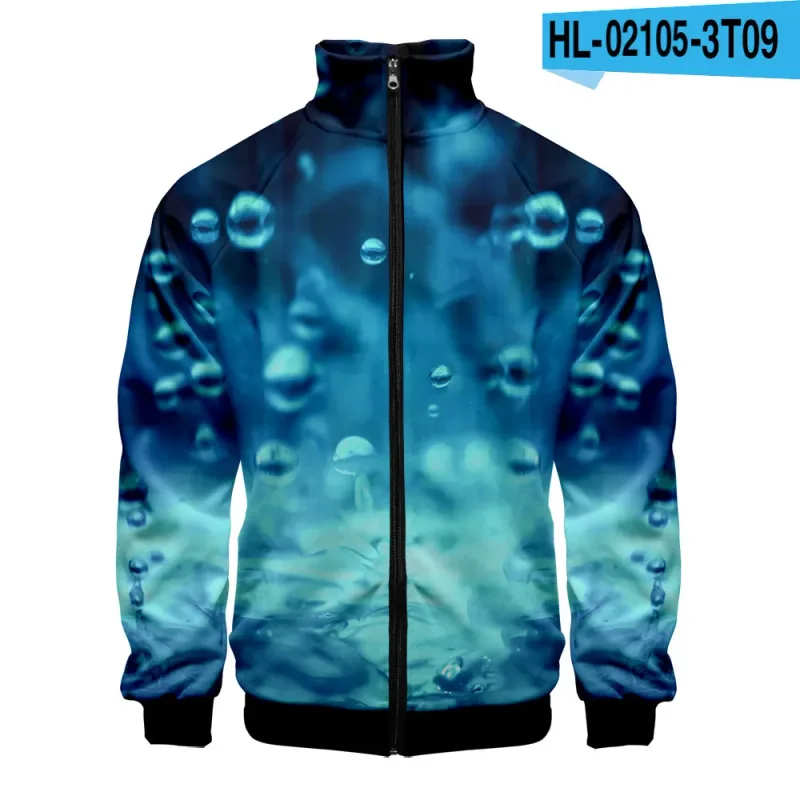 Harajuku Popular Rain 3D Print Zipper Raglan Jacket Windbreaker Boys/Girls Comfortable Stand Collar Jackets Coats — image 23