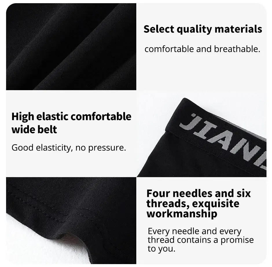 1/5 Pcs Men's Black And White Classic Cycling Long Underwear Multi-size Running Fitness Comprehensive Training Shorts Mga Teenager — image 5