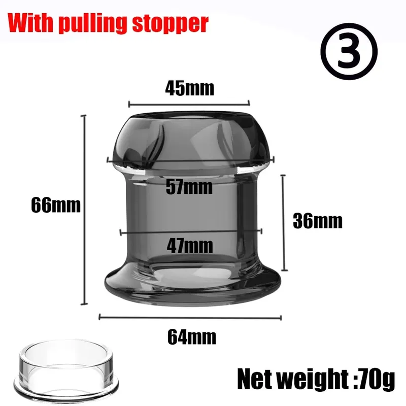 Hollow Speculum Peeking Anal Beads Vagina Butt Plug Ass Expander Tunnel Transparent Anus Dilation BDSM Sex Toy for Gay Couples — image 13