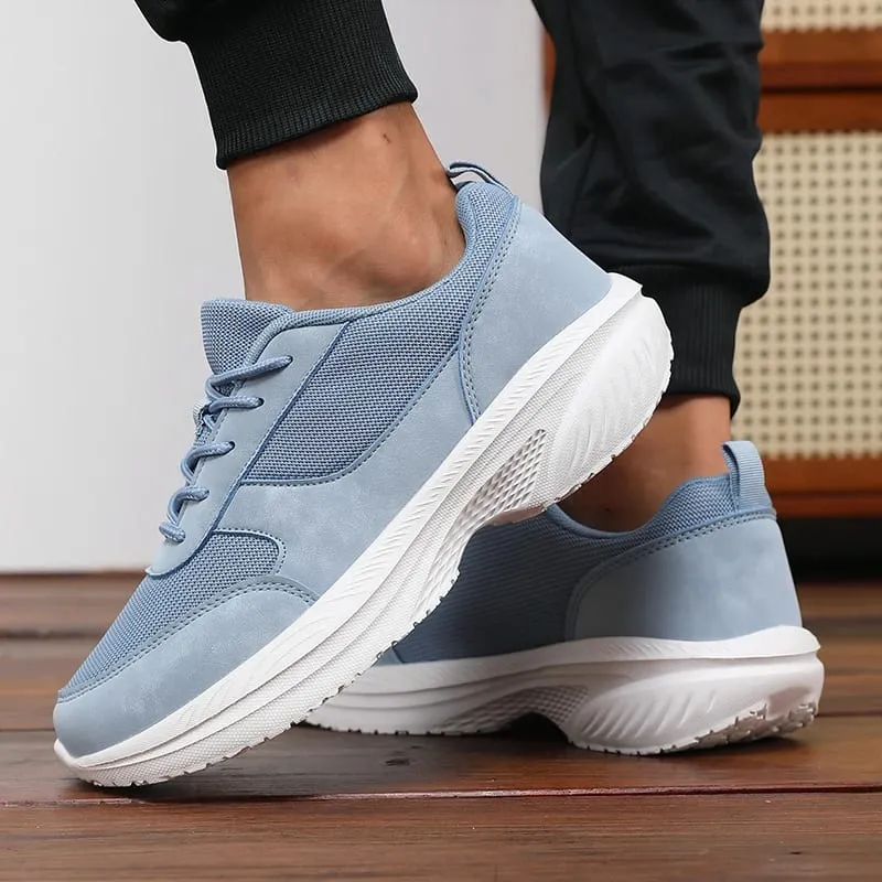 New Stylish Wide Width Men's Casual Sneakers Breathable Lightweight Non-Slip Shoe Outdoor High-Quality Leisure Thick-Soled Shoes — image 5