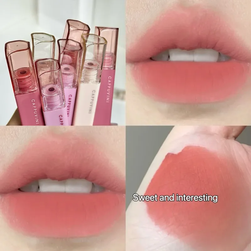 Brillo de labios de terciopelo sedoso, barro de labios mate, taza antiadherente resistente al agua, esmalte de labios a prueba de manchas, lápiz labial líquido que no se decolora, maquillaje coreano — image 7