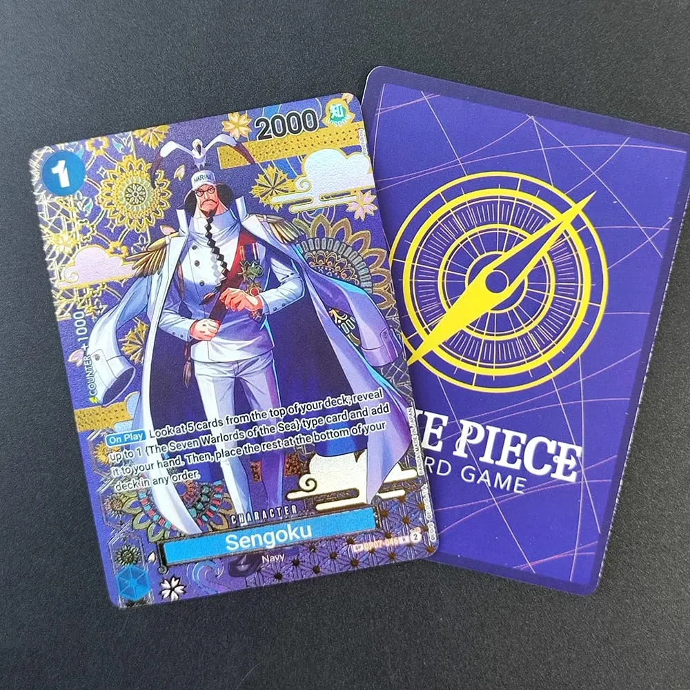 Diy One Piece Op14 Sp Card The Azure Sea Seven Hancock Perona Mihawk Sengoku Kid Killer Sugar English Collection Tcg Anime Card — image 5