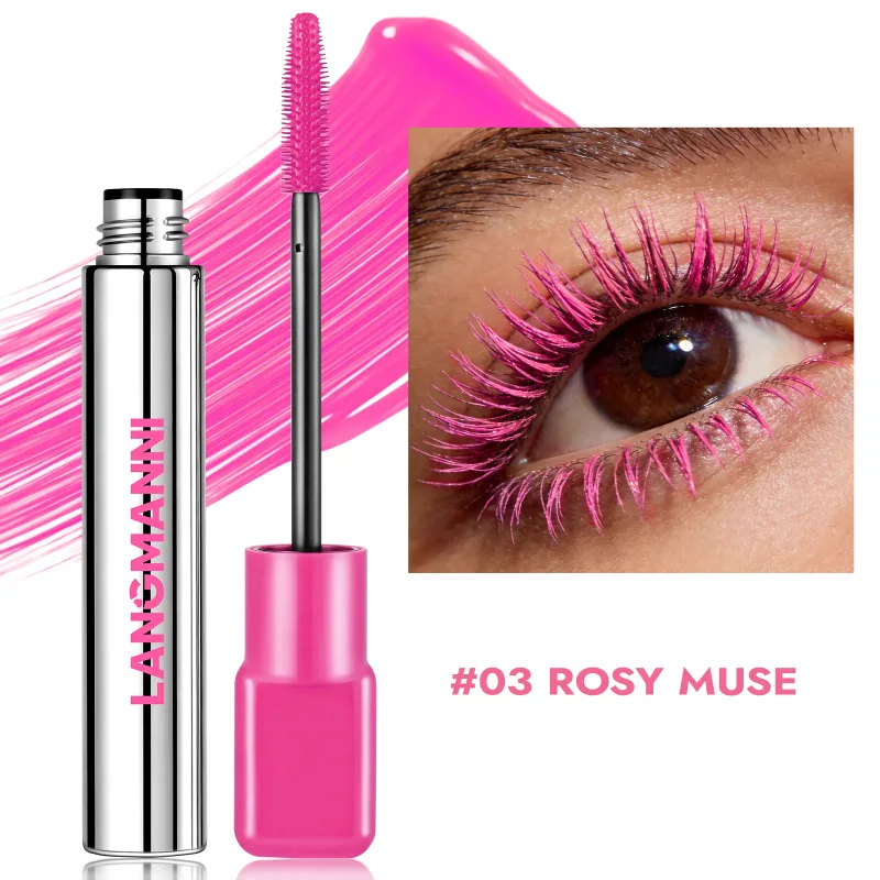 Colorful Blue Mascara Lengthens Eyelashes Extension Thick Fiber Curling Waterproof Green White Pink Black Eye Makeup Cosmetics — image 10