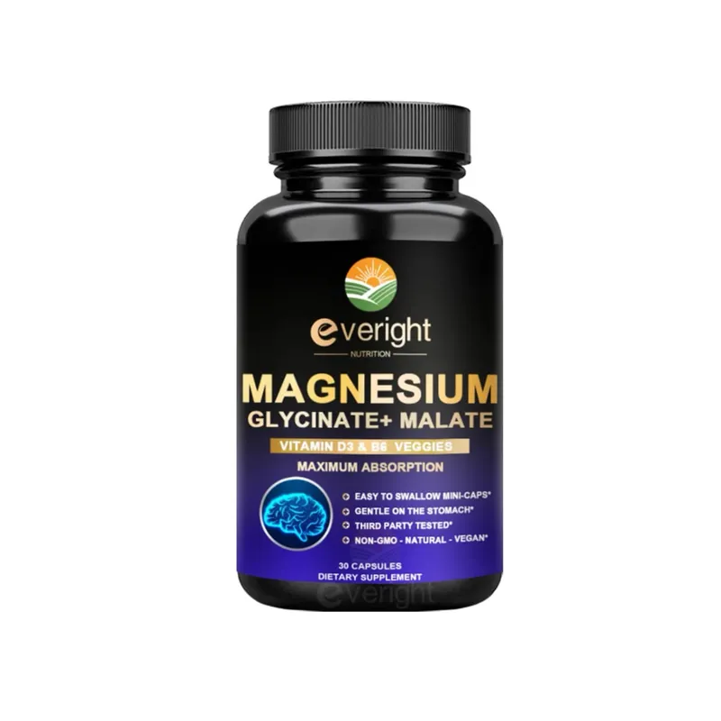 Magnesiumglycinat med hög absorption - Stödjer sömnhumörmusklerna Hjärt- och nervsystemets hälsa