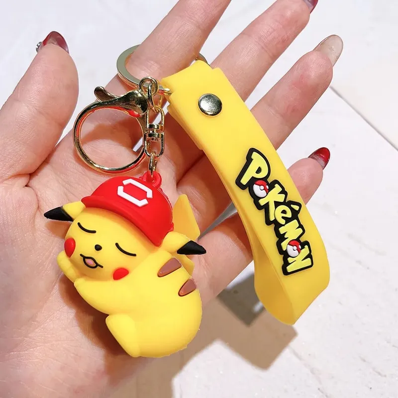 40 Style Wholesale Anime Pokémon Pikachu Eveen Keychain Cartoon Cute Charizard Keyring Student Backpack Car Key Chain Toys Gifts — image 35