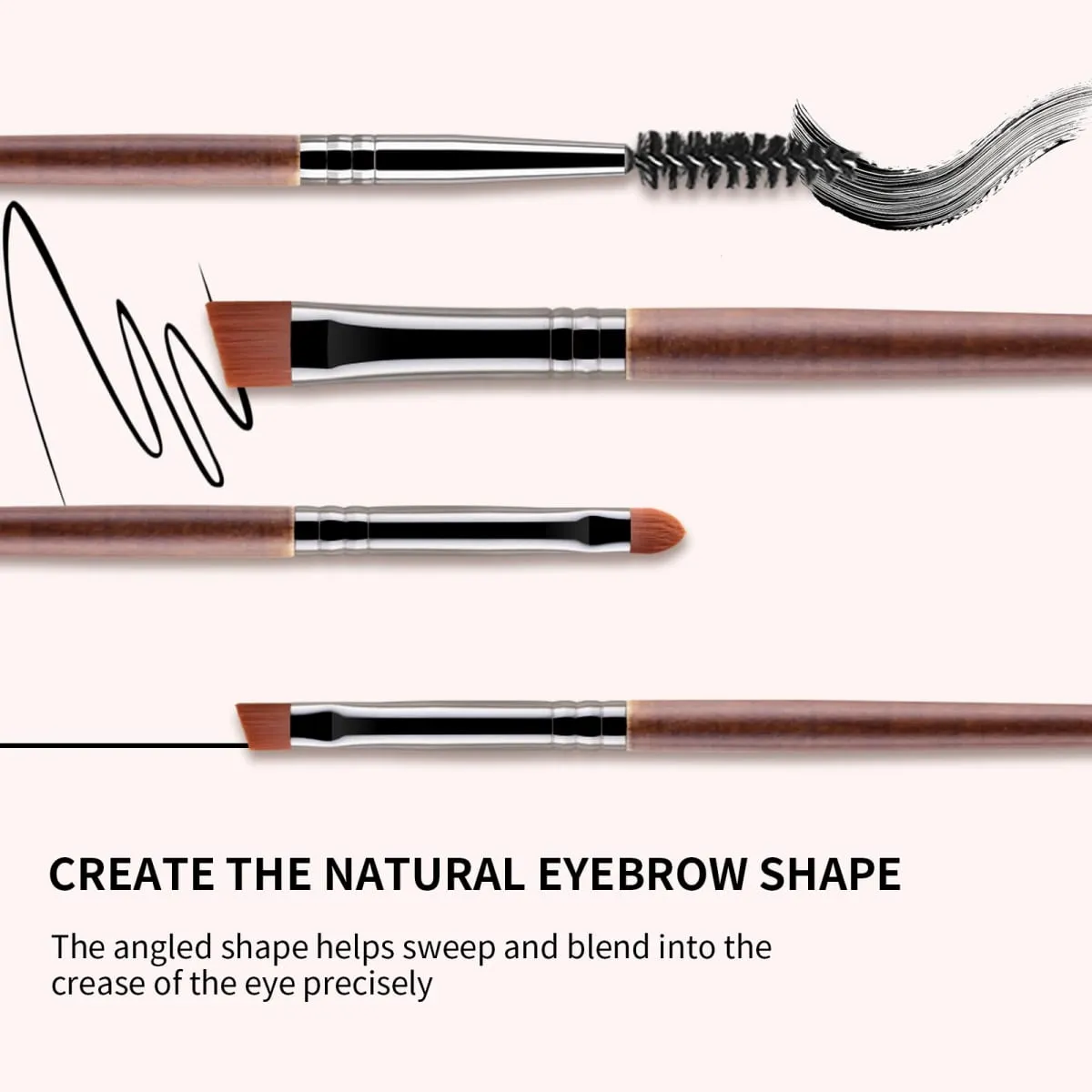 24 makeup brushes with wooden handles Natural Makeup Brushes Set Eyeshadow Make Up Brush Hair Kit for Makeup nabor kistey Blendi