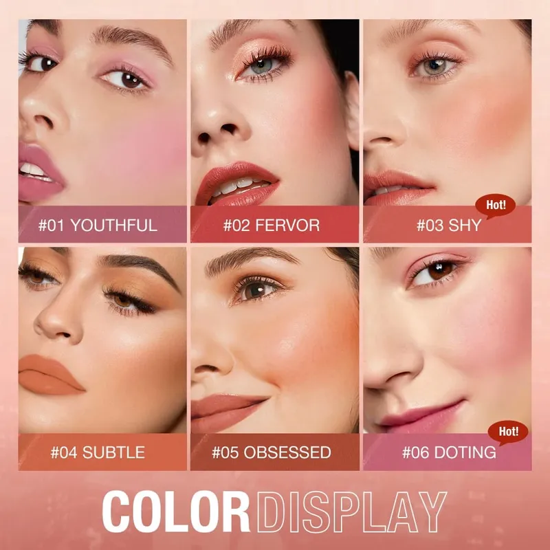 O.TWO.O Set di 2 pezzi per il trucco Multi rossetto, fard, primer per il viso, base per il trucco, controllo dell'olio, trucco leggero e impermeabile per le donne — image 3