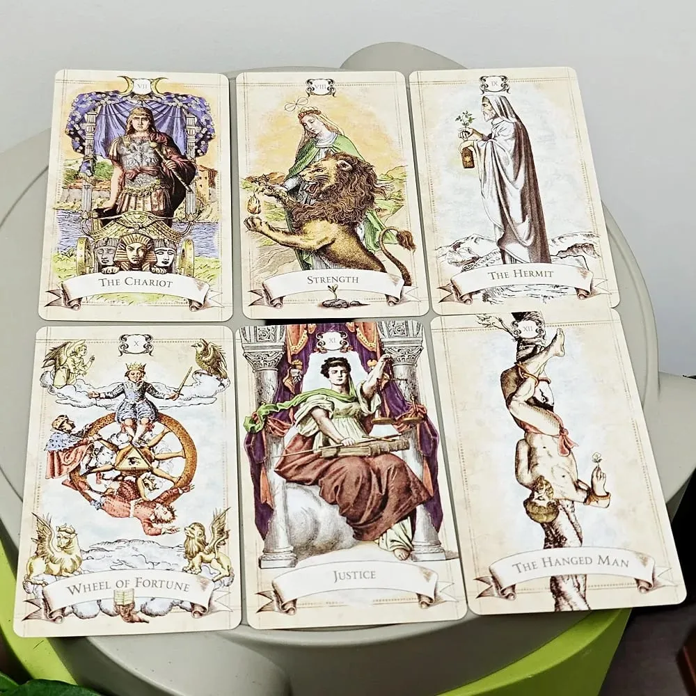 Old Style Tarot Deck Double-sided Embossed 79 Pcs Vintage Illustrations Highlight Malinaw na Simbolismo Naka-pack sa Matibay na Kahon 12*7cm — image 3