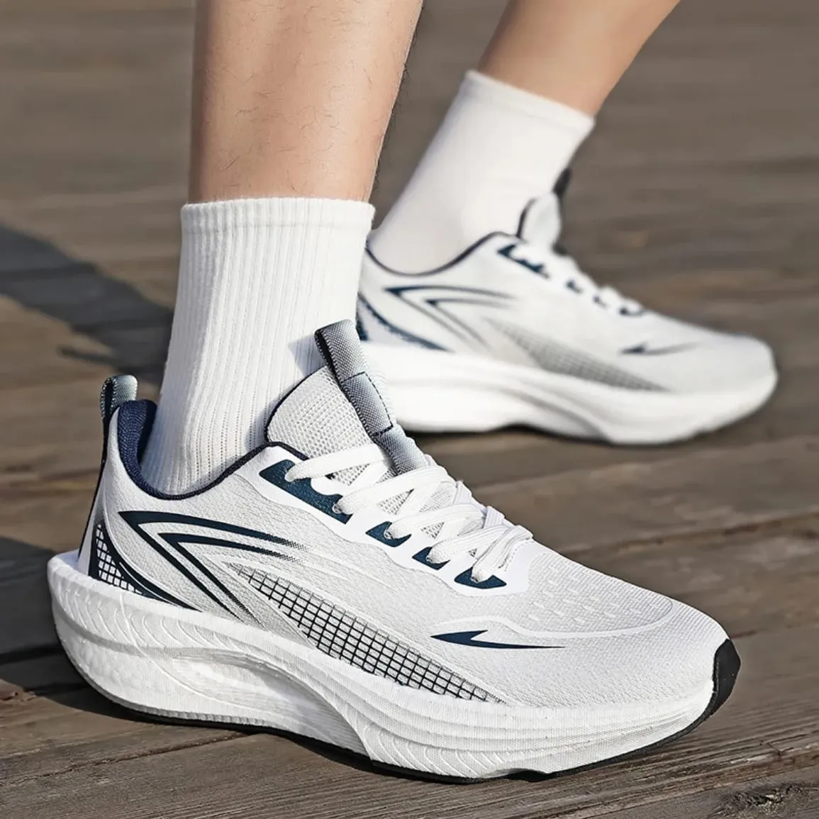 Carbon Plate Marathon Running Shoes Men Air Cushion Breathable Lightweight Shock Absorbing Non Slip Athletic Sneakers — image 5