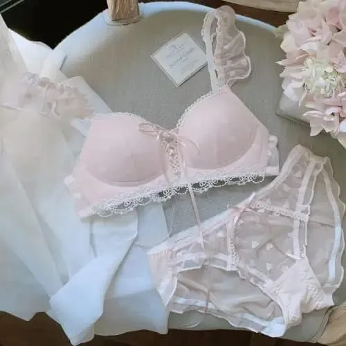 European German Style Lingerie Set Soft Wireless Bralette for Small Breasts Sweet Non Padded Training Bra for Young Girls MOYISU — image 9
