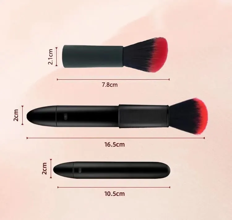 Elektrischer loser Puderpinsel, 10 Gänge, Vibration, schneller Make-up-Pinsel, Rouge, wiederaufladbare, multifunktionale Make-up-Pinsel-Werkzeuge