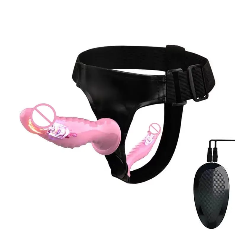 New Wired Remote - Vibe Leather Panties Dildo Set: Seahorse - Shaped Realistic Design Perfect for Lesbian Intimate Adventures — image 6
