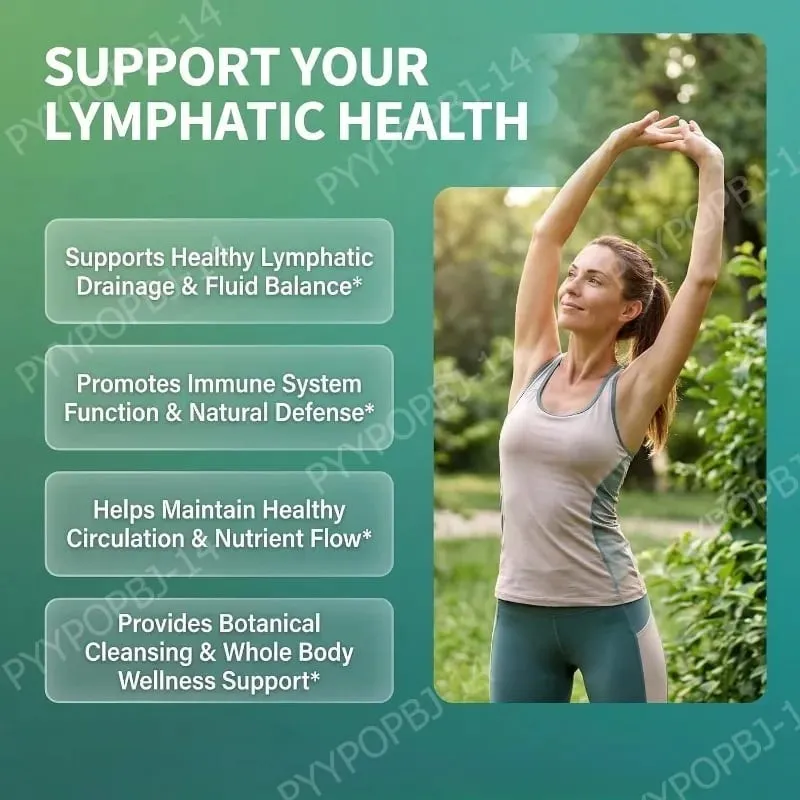 Organic Lymphatic Drainage Supplements with Elderberry Burdock Root Chlorella & Ashwagandha 90 Count Daily Wellness — image 3