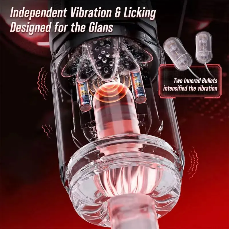 Automatic Rotating Vibrating Male Masturbator Penis Pump Thrusting Licking Sex Machine Stroker Pocket Pussy Sex Toys for Men 18+