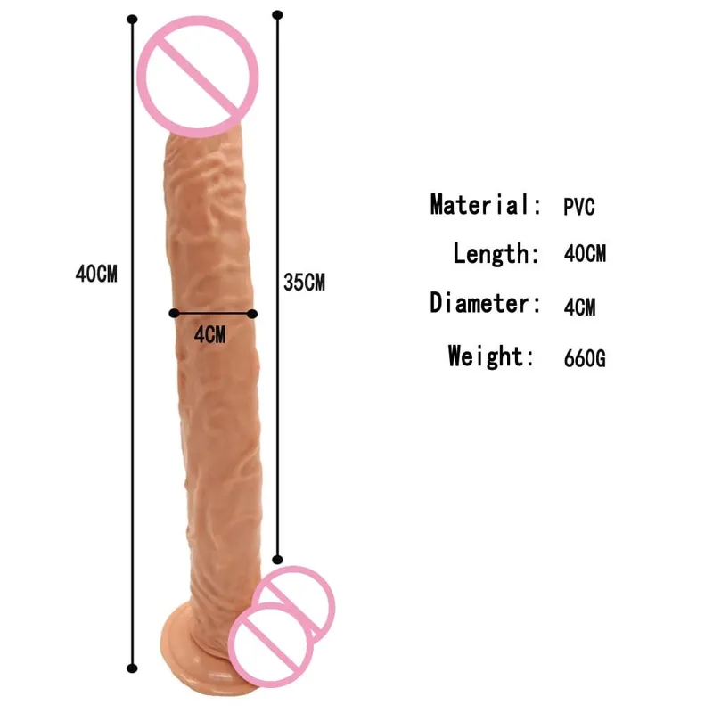 40cm Realistic Long Dildo Big Penis Huge Dildos Vaginal Masturbation G Spot Stimulation Anal Butt Plug For Women Sex Toys 18+
