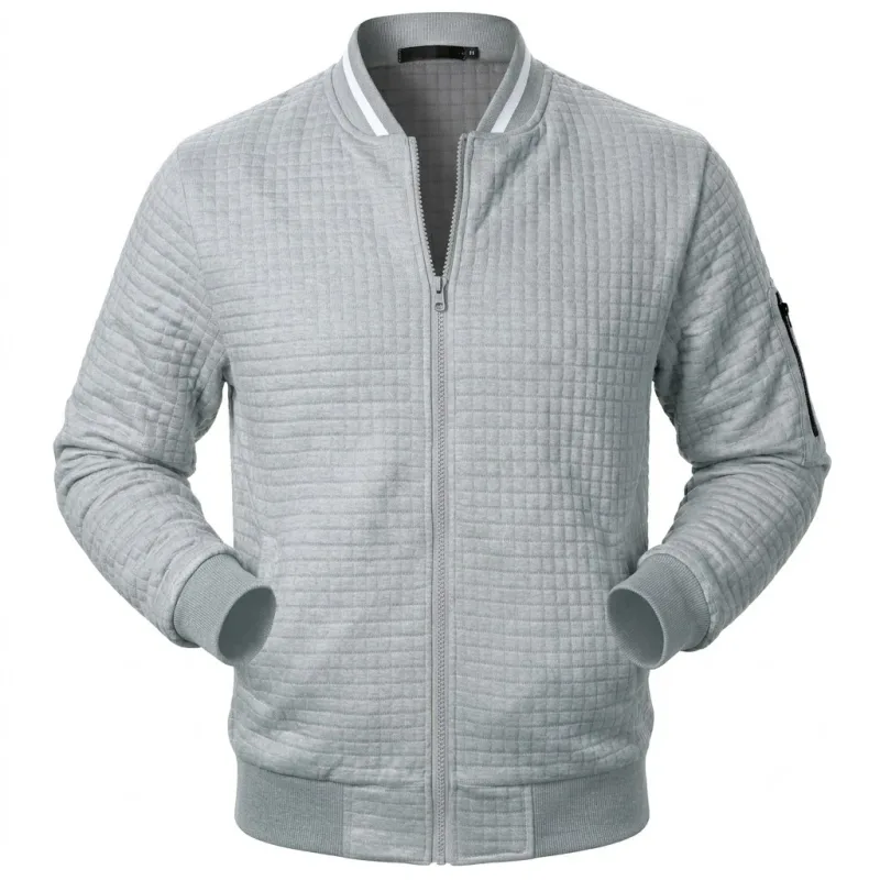 Autumn Men's Full Zip Athletic Sweatshirts Jacket Long Sleeve Casual Coats Men Sports Running Track Jacket Lightweight Outerwear — image 8