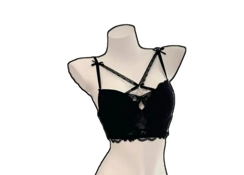 Alluring Lace Bra & Panty Set Heart Pendant Detail Bust Enhancing Push‑Up Design Soft Women Lingerie S‑XL 32‑38AB — image 6