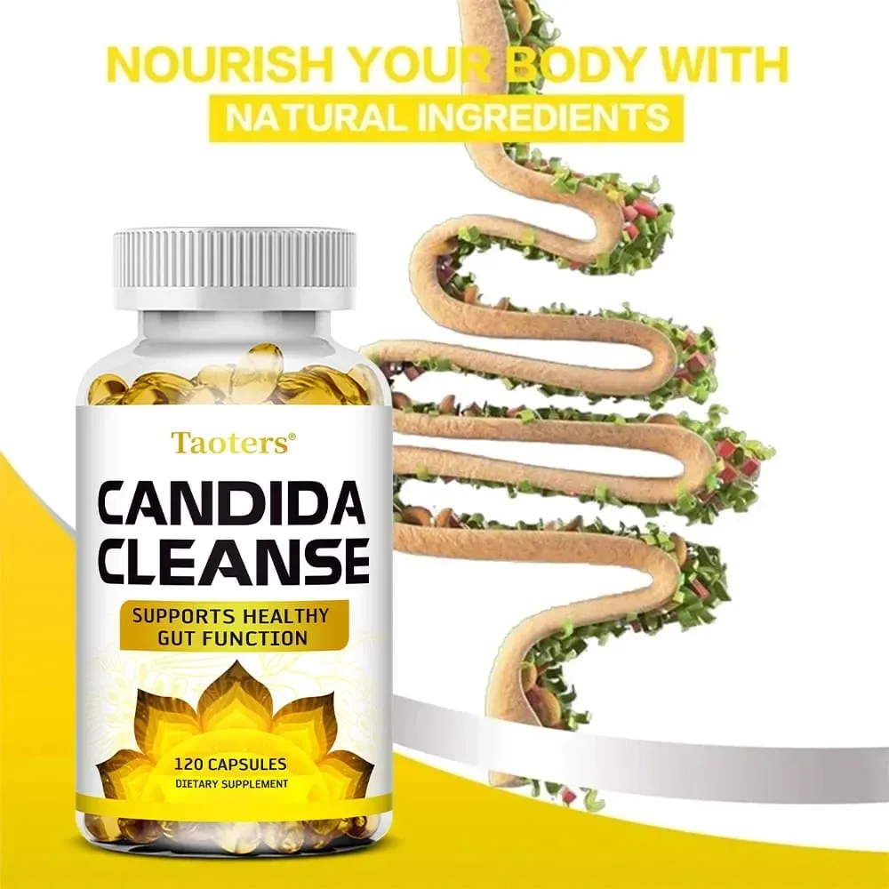 Candida Cleanse - Limpeza do Fígado Desintoxicante Apoia a Saúde Intestinal Limpeza do Cólon Aumentando a Energia 120 Cápsulas