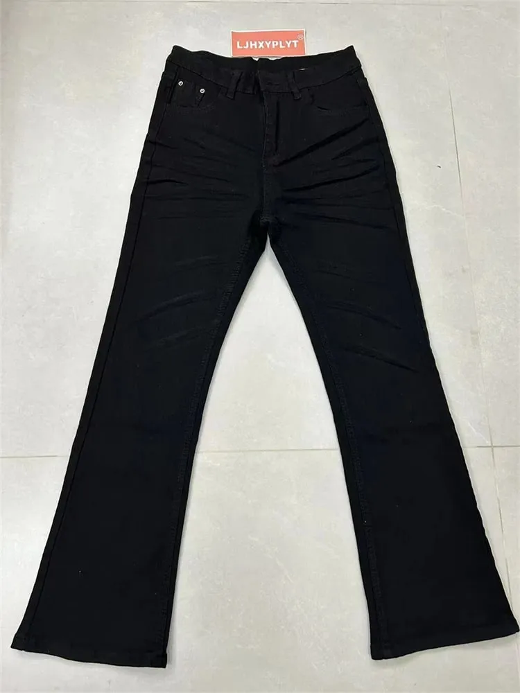 Men's 90s Slim Micro Horn Jeans Street Summer Sweatpants Y2k Pants Thin Boy Bottoms Male Wide Leg Bell-bottom Trousers — image 5