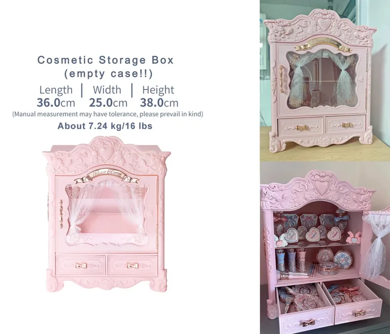 Çiçek Bilir Şövalye Unicorn saklama kutusu Makyaj Organizatör Kozmetik Depolama Masaüstü Vanity Organizatör Sevimli Estetik Fantezi — image 6