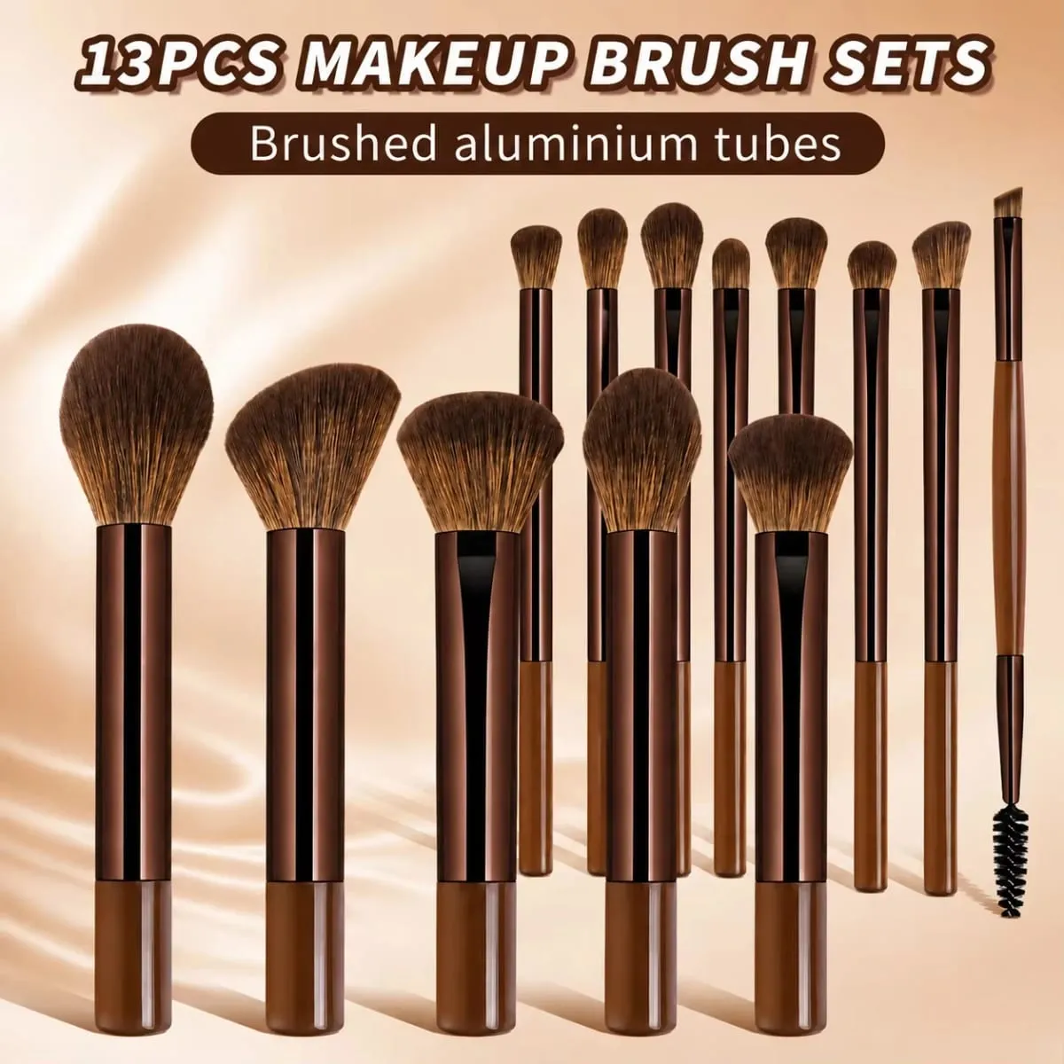 16pcs Makeup Tools Including 13pcs Makeup Brushes Set + 1pc Makeup Bag + 2pcs Air Puff Accessories Foundation Brush Blush Brush. — image 4