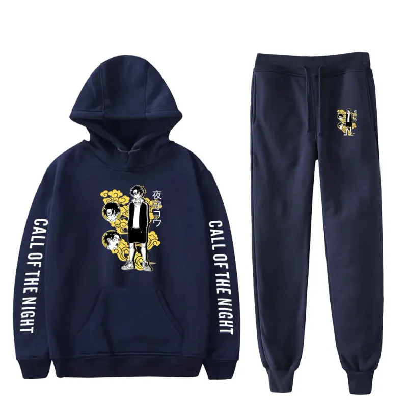 Harajuku Comfortable Call of the Night Print Sweatshirt Sweatpants Suit Hoodies+ Trousers Suit Boys/Girls 2 Piece Set Clothes — image 4