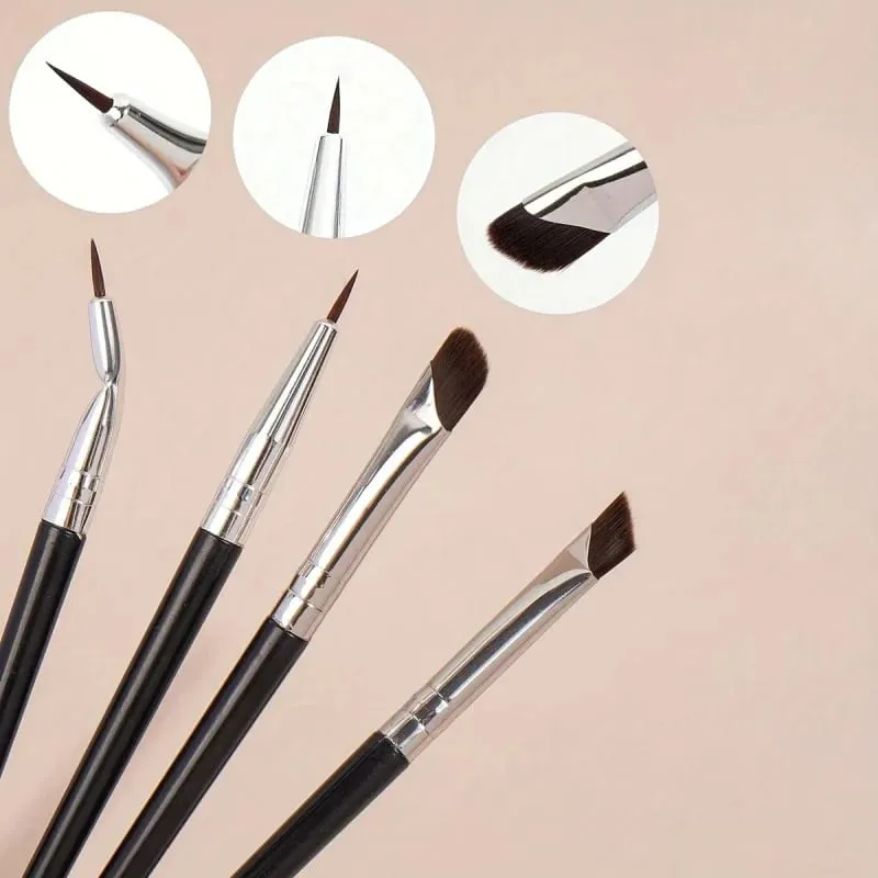 7pcs Precision Eye Makeup Brush Set Eye Makeup Brush Blade Eyeshadow Eyeliner Brush Slanted Eyebrow Makeup Brush