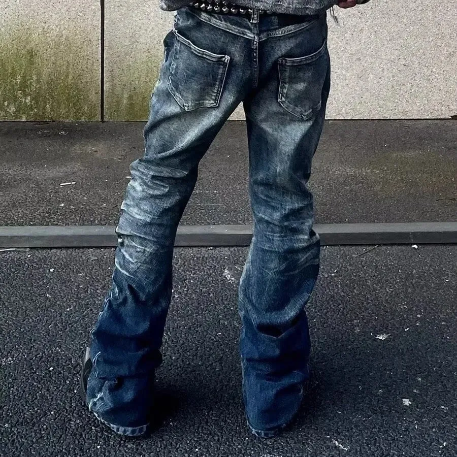 European American New Fashion Men's Slim Casual Trendy Simple Basic Denim Trousers Male Daily High Street Jeans Pants Clothes — image 4