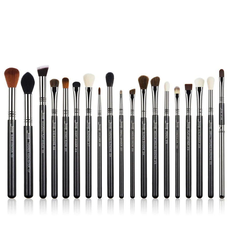 Jessup Augenbrauenpinsel-Set, 3-teilig, Pro-Augenbrauenpinsel, synthetischer Brauenformer/schlanker, flacher, abgewinkelter Brauenpinsel/Präzisionsdefinition T326