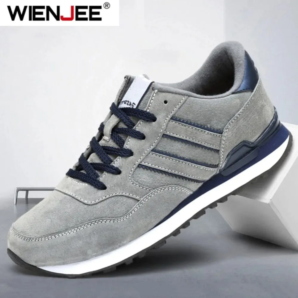 New Artificial Leather Men Causal Shoes Male Spring Men Casual Light Shoes Sneakers Lac-up Flats Breathable Outdoors Shoes — image 2