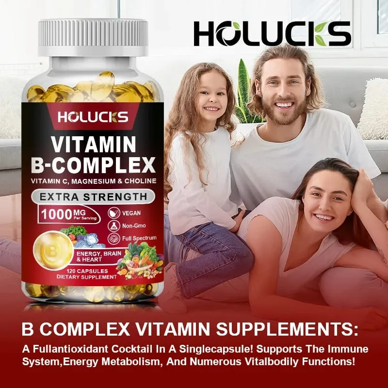 High Absorption B-Complex Capsules with Biotin & Folate Support Mood Balance Immune Skin & Nails Health for Daily Life — image 4