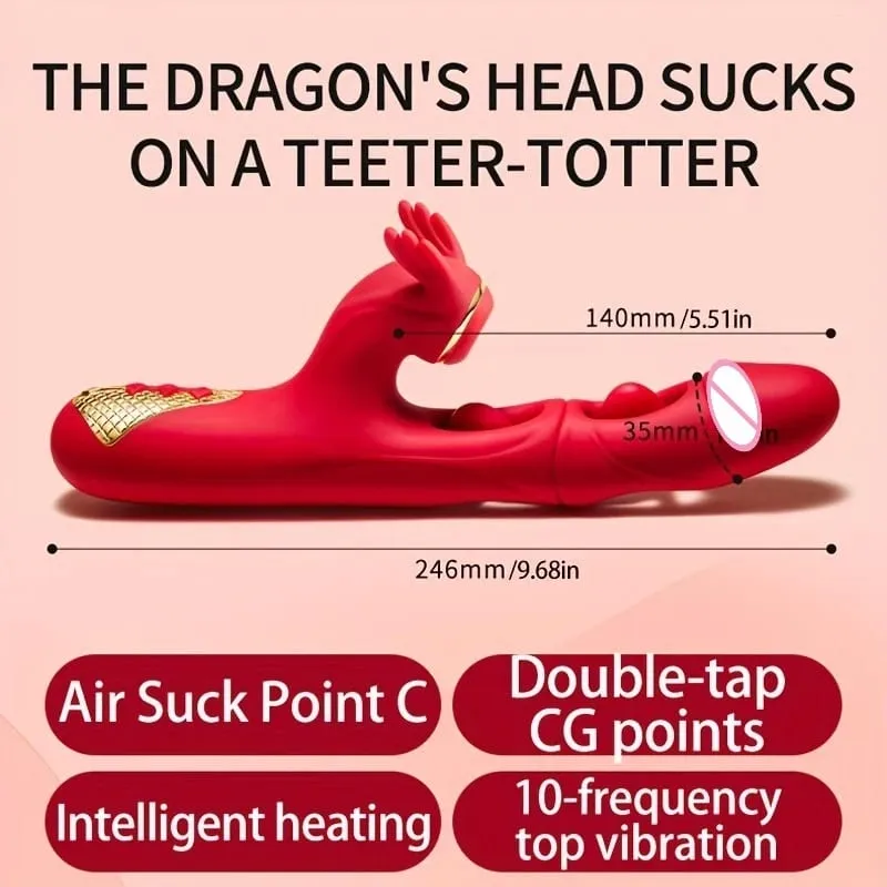 4in1 Thrusting Dildo Vibrator for Women Heating G Spot Clitoris Stimulator Sucking Vaginal Massager Sex Toys Female Masturbator — image 5
