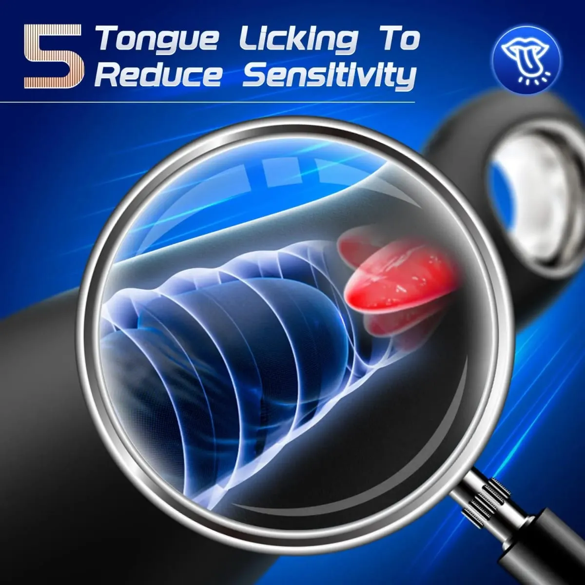 Tongue Licking Penis Vibrator for Men Cock Ring Ejaculation Delay Testicles Perineum Scrotum Stimulator Sex Toy for Couples — image 4