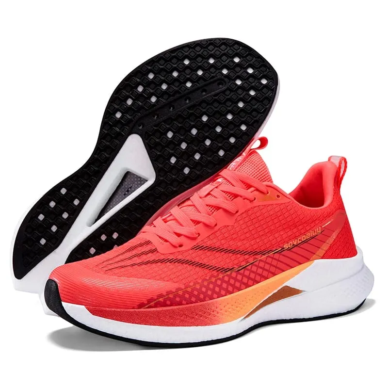 Carbon Plate Running Shoes Men Casual Marathon Athletic Sports Outdoor Travel Breathable Lightweight Comfortable Women Sneakers