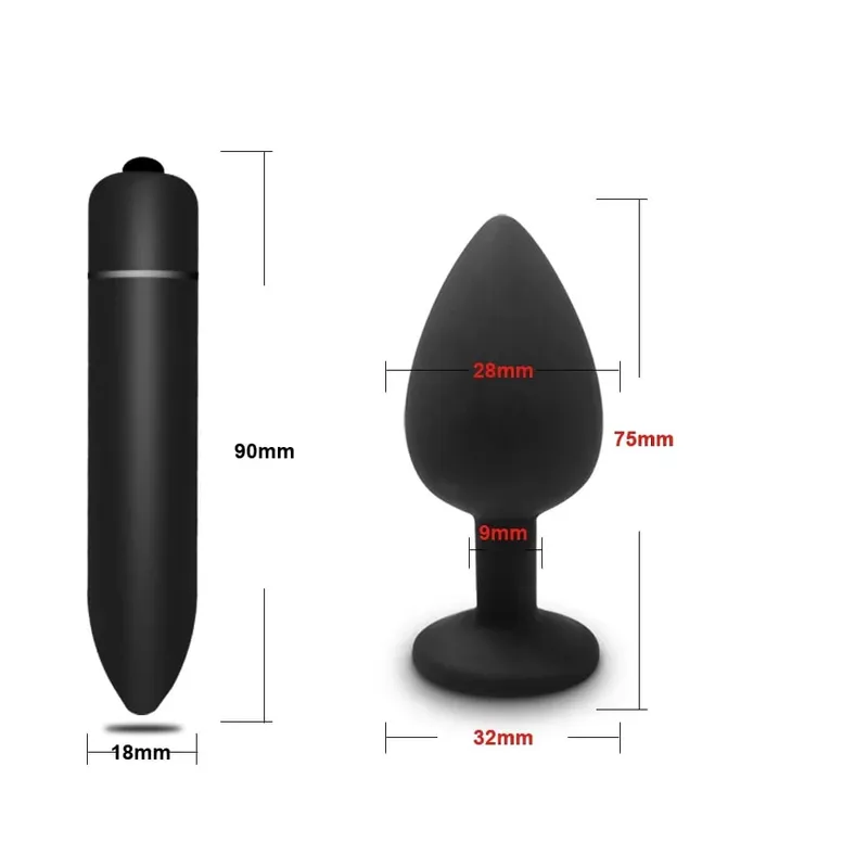 4st mjuk silikon analplugg Mini Erotisk Bullet Vibrator Butt Plug Sexleksak för män Kvinnor Gay Par Anal Prostata Stimulator — image 10