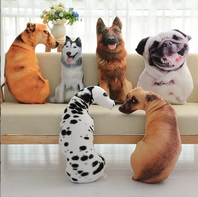 3D printed simulation dog pillow funny pet shaped pillow living room bedroom soft decoration personalized holiday gift — image 2