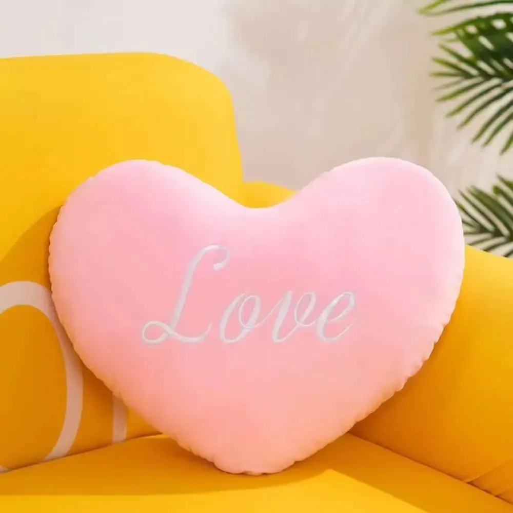 New Heart Shape Soft Pillow Home Decorative Valentines Day Heart Plush Pillow Stuffed Pillow Kids Birthday Gift — image 4