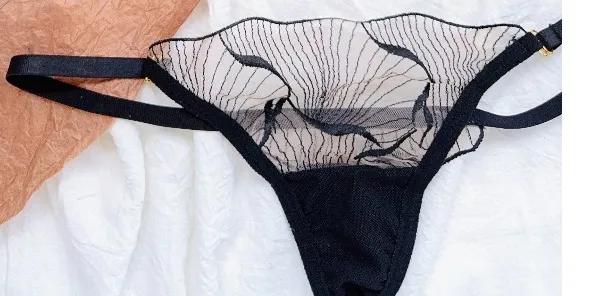 Premium French Triangle Cup Lace Wireless Bra Set Ultra Thin Thin Strap Soft Sexy Backless Lingerie 32‑38 A-B CUP Set — image 9