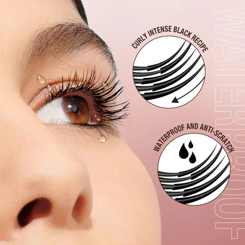 O.TWO.O 6 pezzi Kit per il trucco 2 in 1 Rossetto Matita per sopracciglia Eyeliner nero Mascara in fibra 4d Set completo per trucco professionale